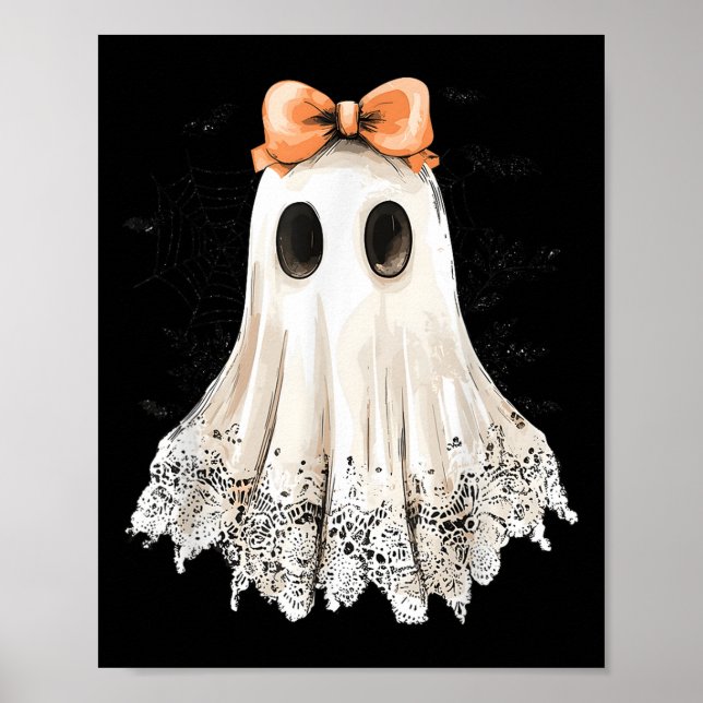 Poster Coquette Lace Ghost Boo In Boojee Halloween Soky S (Devant)