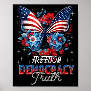 Poster Coquette patriotique subtile anti-Trump patriotiqu