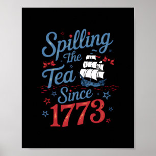 Poster Coquette Spilling The Tea Depuis 1773 4 juillet