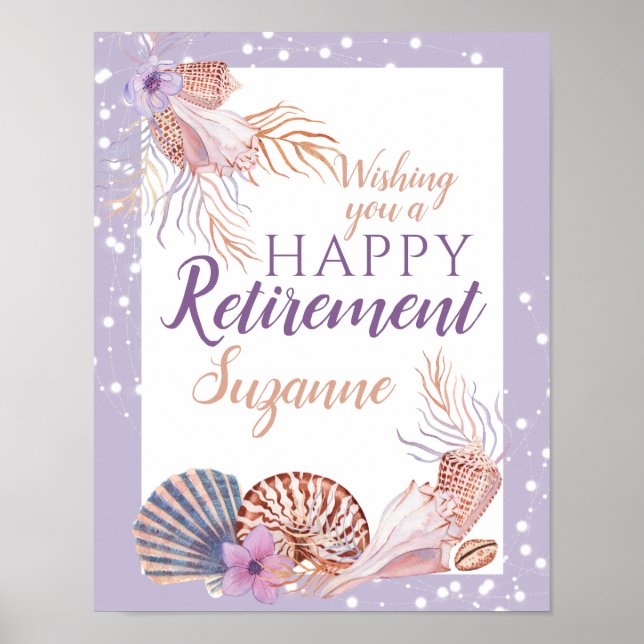 Poster Coquillage de retraite Corail pourpre (Devant)