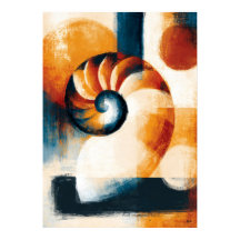 Coquille spirale Uzumaki Japonaise Abstraite Moder