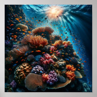 Corail coloré récif Océan sous l'eau scène