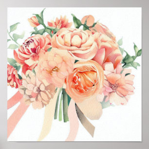 Poster Corail Whimsical, Bouquet D'Acteurs (B)