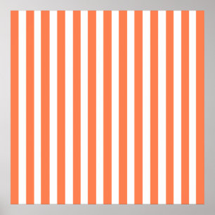 Poster Coral Modern Stripes