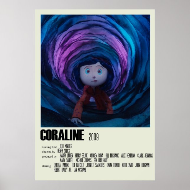Poster Coraline Alternative Art Movie Large 1 (Devant)
