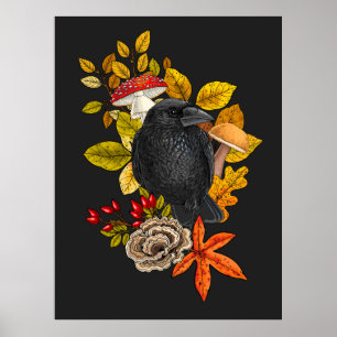 Poster Corbeau d'automne