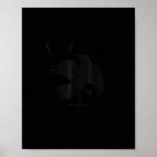 Poster Corbeau, F-Caw-F Drôle D'oiseau Esthétique Décontr