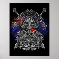 Corbeaux d'Odin épées Mythologie Viking drapeau Au