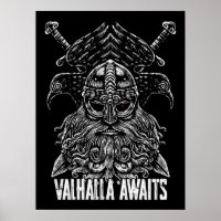 Corbeaux d'Odin Mythologie Viking Valhalla attend