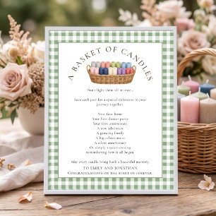 Poster Corbeille de Marché de Bougies Cadeau de Mariage M
