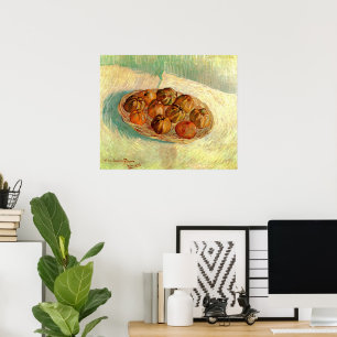 Poster Corbeille de pommes à Pissarro par Vincent van Gog