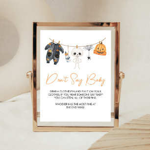 Poster Corde à linge de vêtements Little Boo Ne dites pas