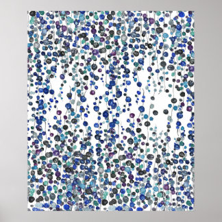 Poster corde violette plante perle aquarelle