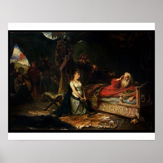 Poster Cordelia and King Lear (Devant)