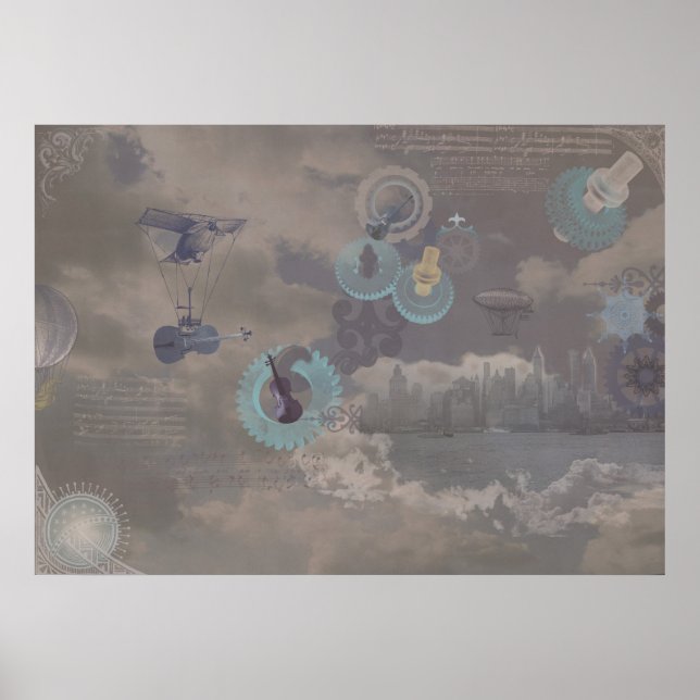 Poster Cordes de fermeture Steampunk (Devant)