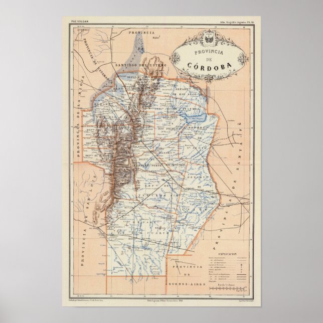 Poster Cordoue, Argentine (Devant)