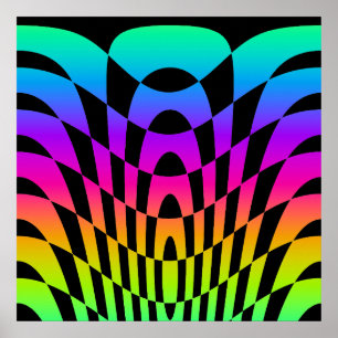 Poster Corey Tiger 80s Op Art Vintage