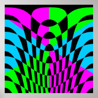 Corey Tiger 80s Op Art Vintage