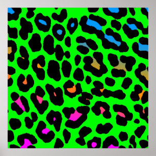 Poster Corey Tiger 80s Retro Leopard Motif