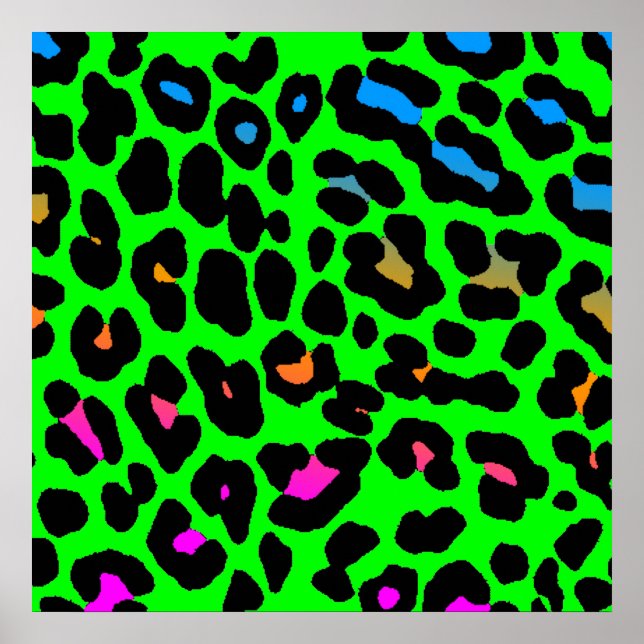Poster Corey Tiger 80s Retro Leopard Motif (Devant)