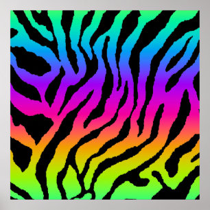 Poster Corey Tiger 80s Retro Tiger Motif