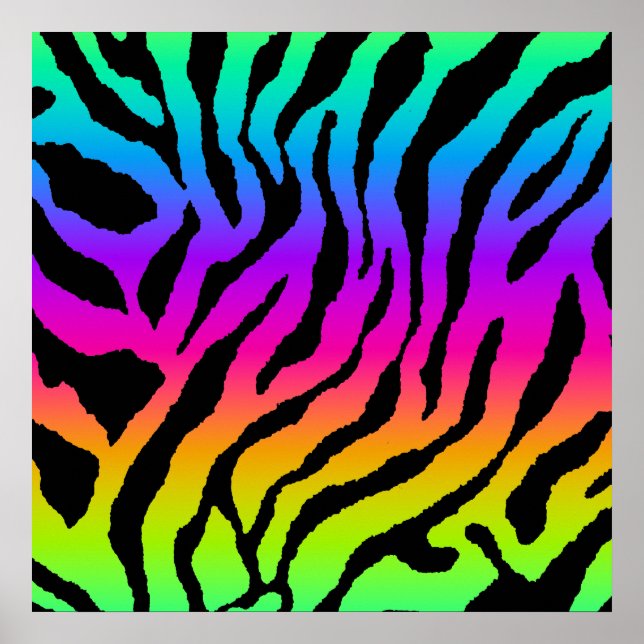 Poster Corey Tiger 80s Retro Tiger Motif (Devant)