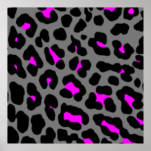 Poster Corey Tiger Motif Léopard Rétro des Années 80