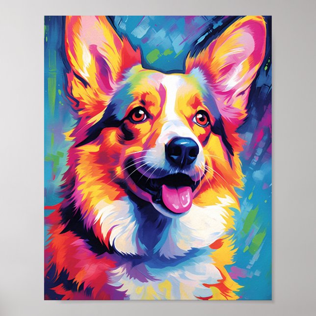 Poster Corgi couleur (Devant)