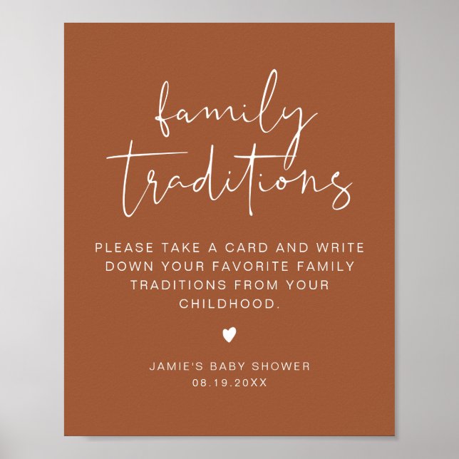 Poster CORIANDER Boho Traditions familiales Baby shower P (Devant)