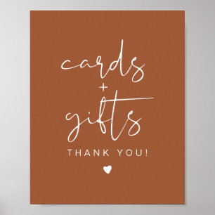 Poster CORIANDER Terracotta Boho Cards & Gifts Sign