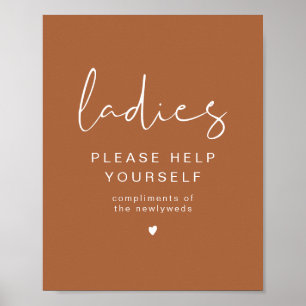 Poster CORIANDER Terracotta Dames Salle de bain WC