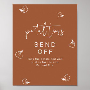 Poster CORIANDER Terracotta Mariage Petal Toss Envoyer