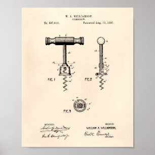 Poster Corkvis 1897 Brevet Art Vieux Poivre