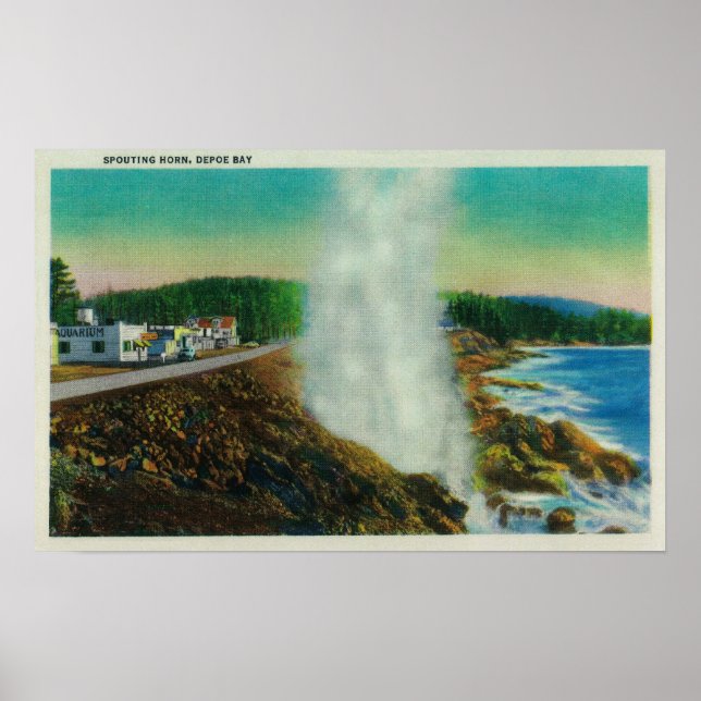 Poster Corne du conjoint à Depoe Bay, Oregon (Devant)