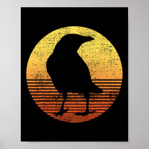Poster Corneille Oiseau Oiseau corbeau Vintage