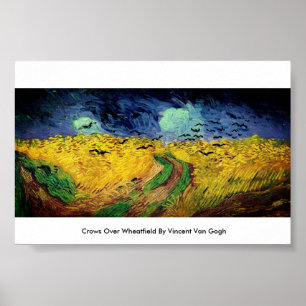 Poster  Corneilles sur Wheatfield par Vincent Van Gogh Po