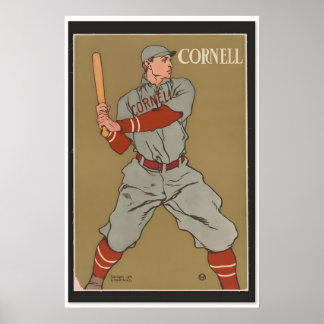 Poster Cornell University Baseball908 Vintage Style