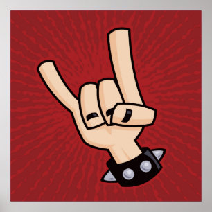 Poster Cornes diaboliques en métal lourd