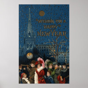 Poster Cornes soufflantes de foules