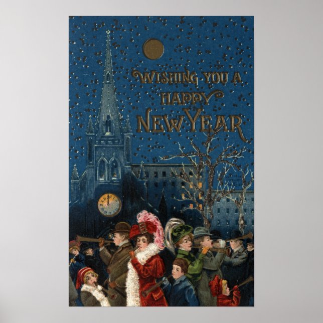 Poster Cornes soufflantes de foules (Devant)