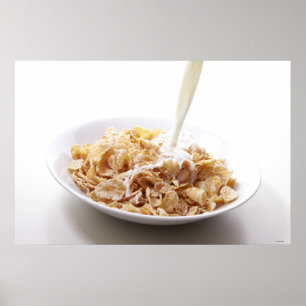 Poster Cornflakes et lait