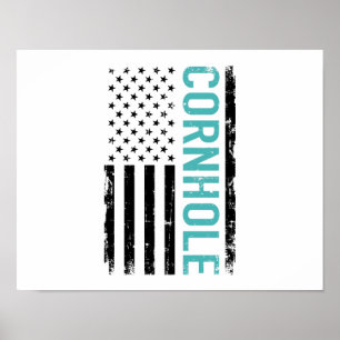 Poster Cornhole USA