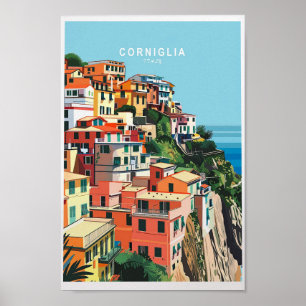 Poster Corniglia Italie Côte Voyage Imprimer - Belle Ita