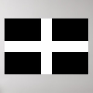 Poster Cornish Flag (Cornwall) (County of England, UK)