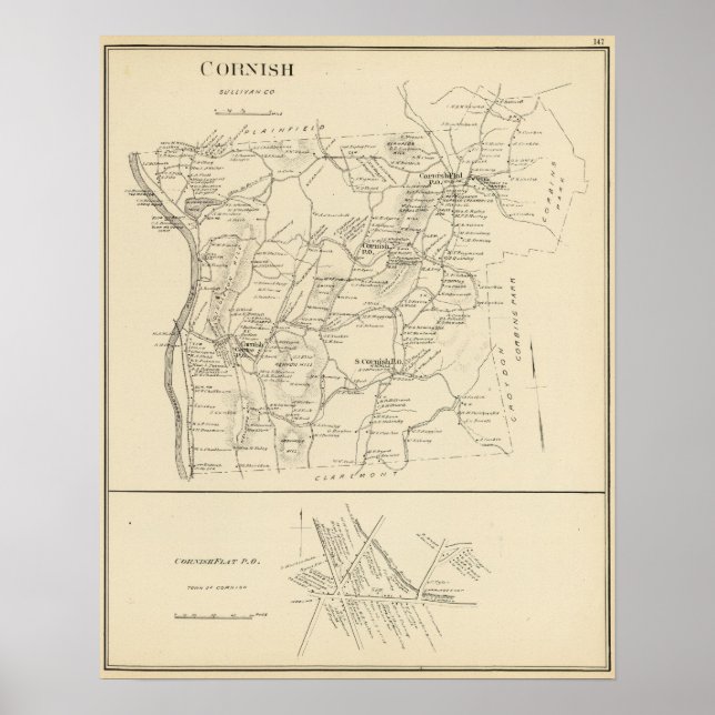 Poster Cornish, Sullivan Co (Devant)