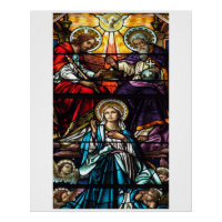 Coronation de Virgin Mary Stained Glass