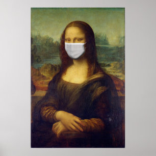 Poster Coronavirus Pandemic Mona Lisa Facemask COVID-19