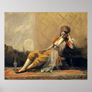 Poster Corot - Chambermaid (Odalisque) 1871