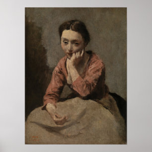 Poster Corot - Jeune Femme Pensive