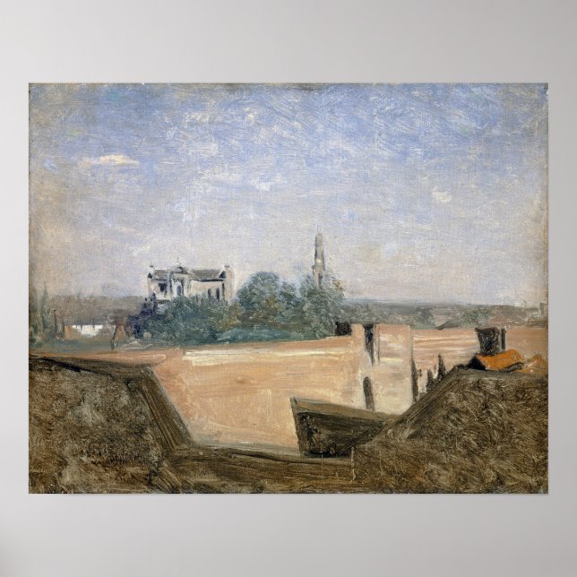Poster Corot - Les Ramparts D'Arras (Devant)